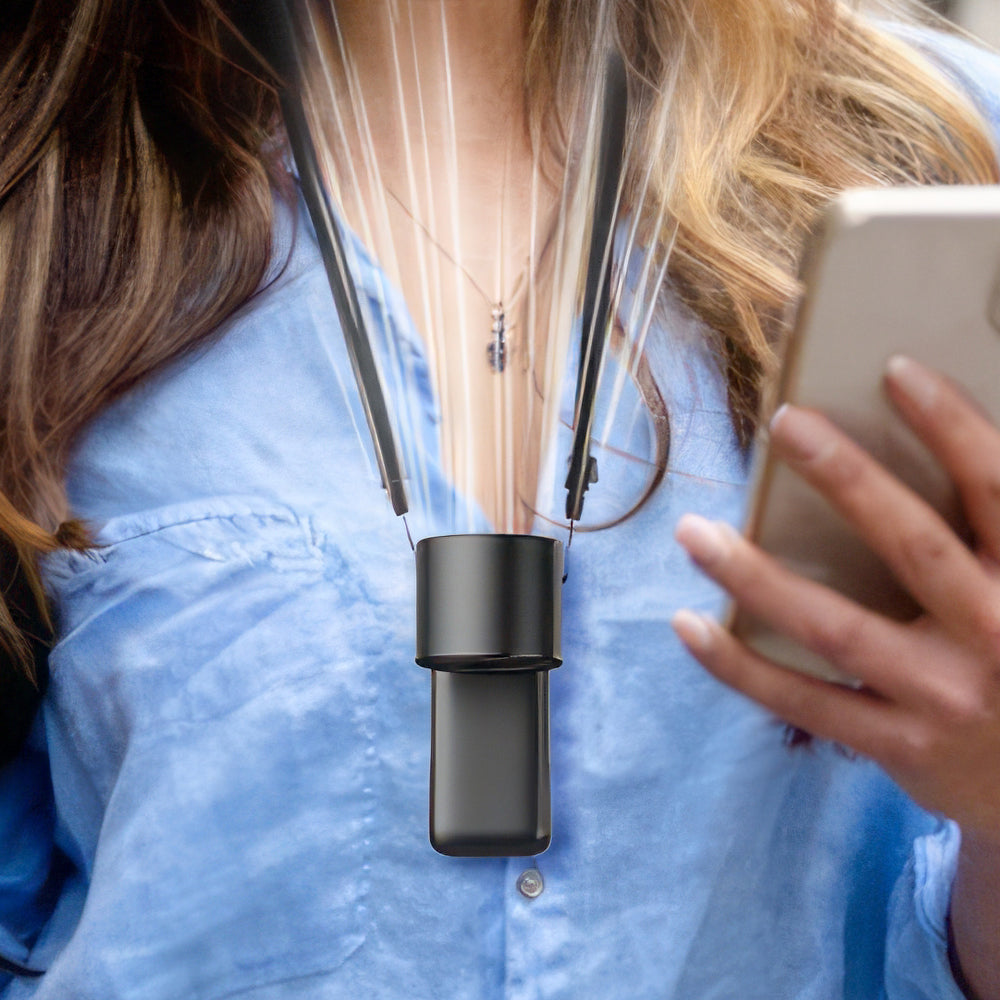 Portable Turbo Handheld Fan with Cooling Pad, 5 Speeds, 12000RPM