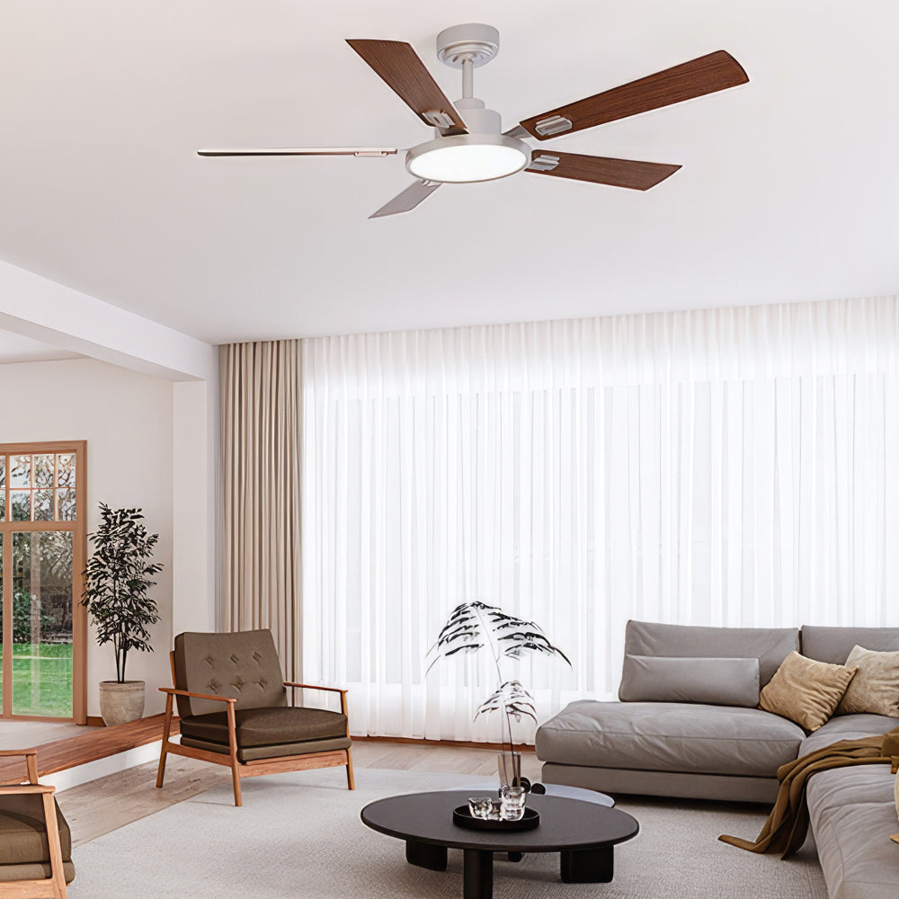 52" Ceiling Fan with Light, Remote, 3CCT, Reversible, Indoor/Outdoor