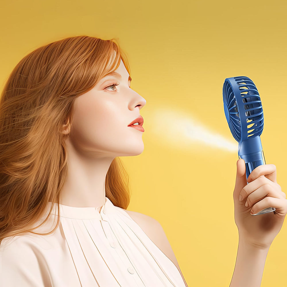 Portable Misting Fan, Rechargeable Mini Spray Fan for Travel & Home Use