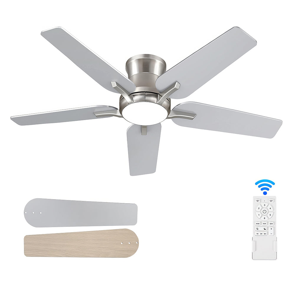 72" Ceiling Fan with Light, 9 Blades, Remote, Reversible, Indoor/Outdoor