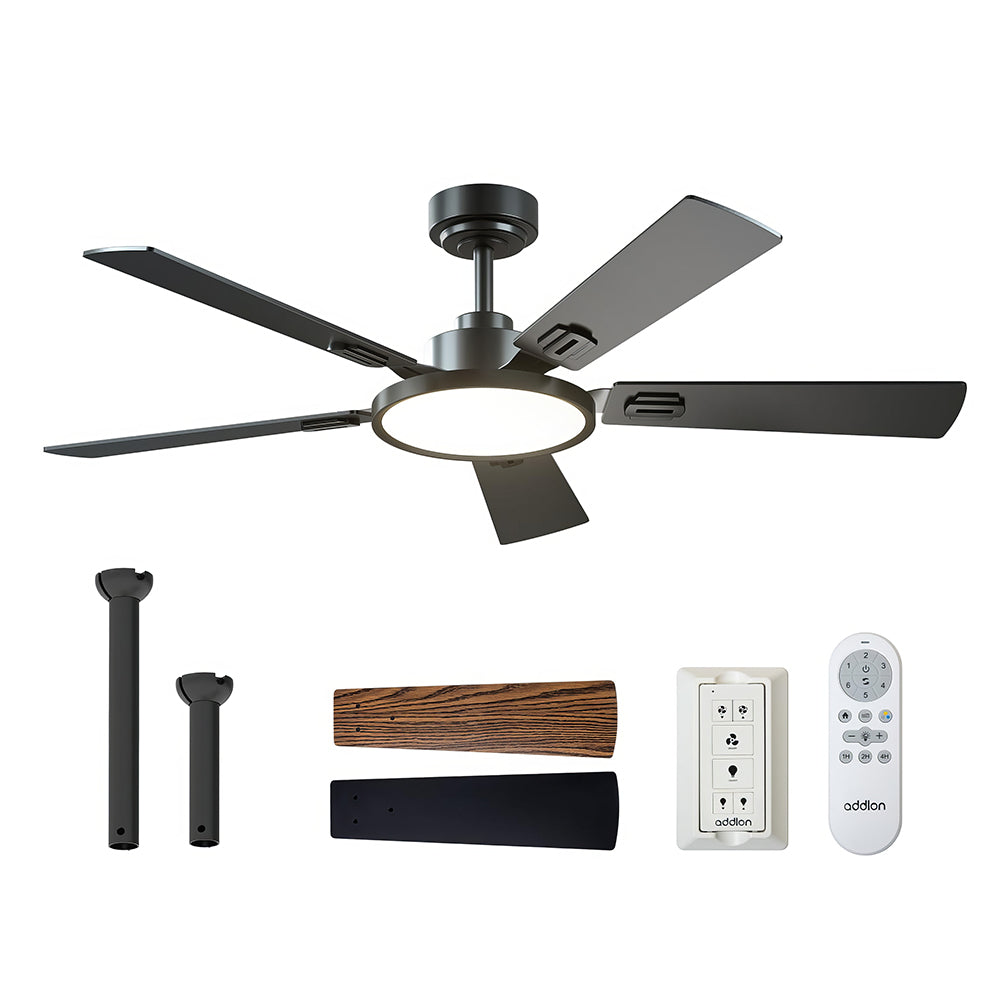52" Ceiling Fan with Light, Remote, 3CCT, Reversible, Indoor/Outdoor