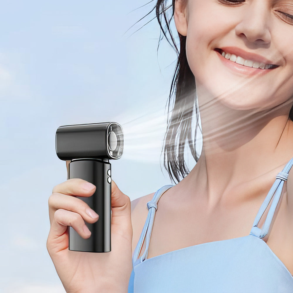 Mini Turbo Handheld Fan, 100-Speed, 30,000RPM, 6000mAh Battery