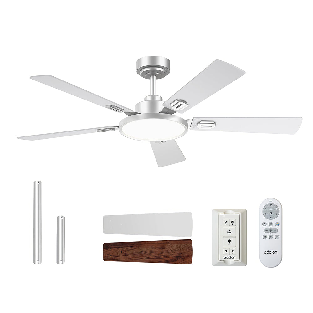 52" Ceiling Fan with Light, Remote, 3CCT, Reversible, Indoor/Outdoor