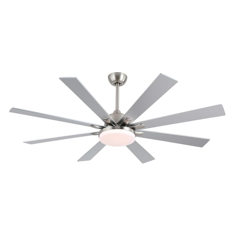 72" Ceiling Fan with Light, 9 Blades, Remote, Reversible, Indoor/Outdoor