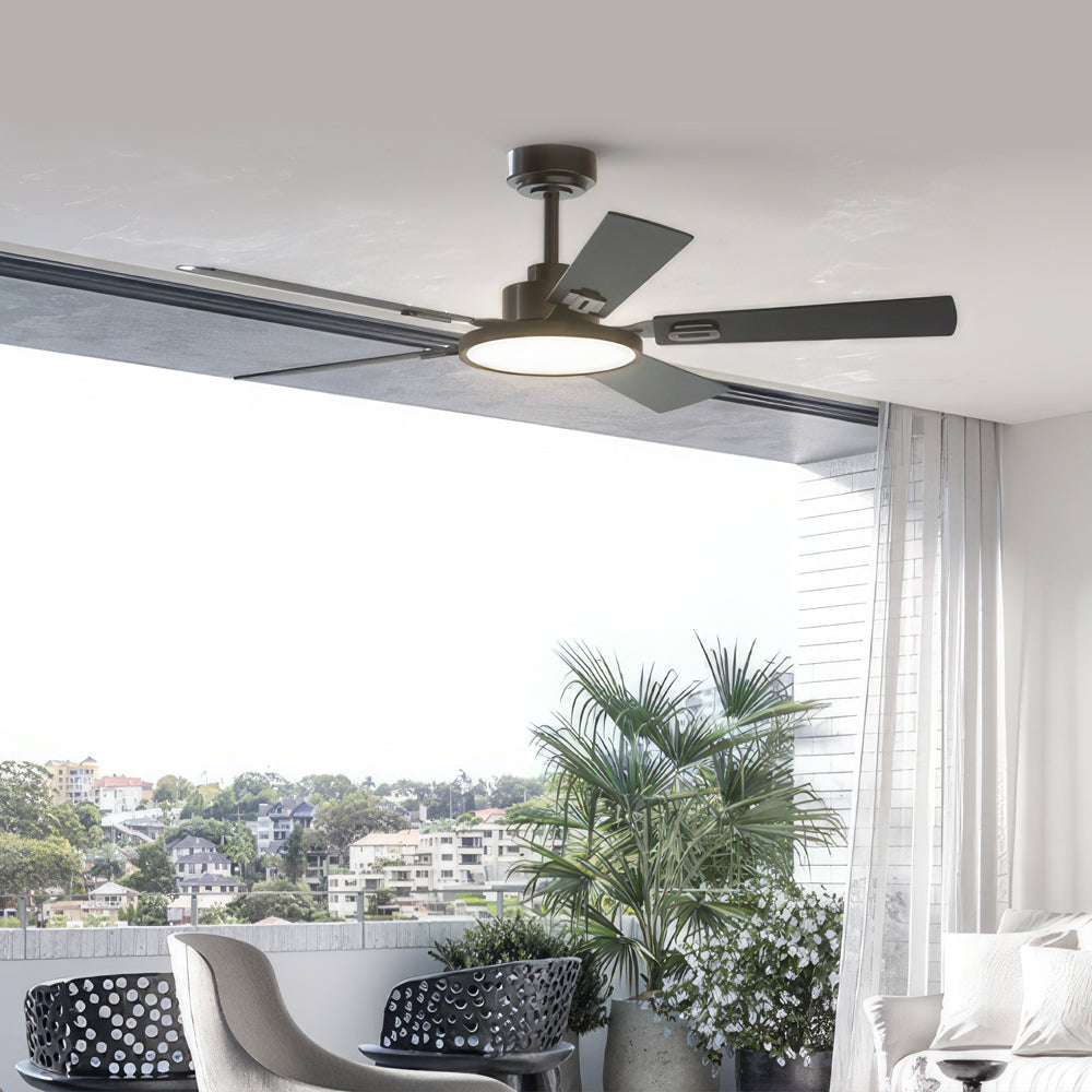 52" Ceiling Fan with Light, Remote, 3CCT, Reversible, Indoor/Outdoor