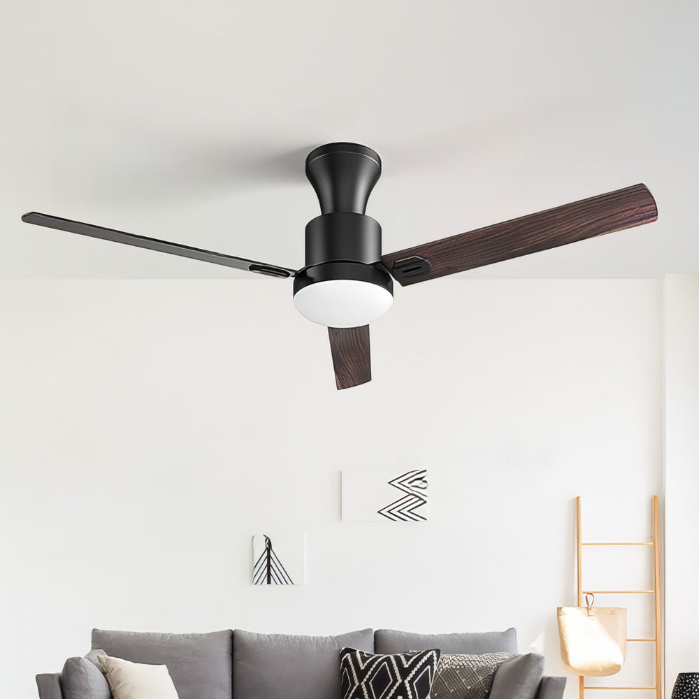 42" Flush Mount Ceiling Fan with Light, Remote & App Control, Indoor/Outdoor