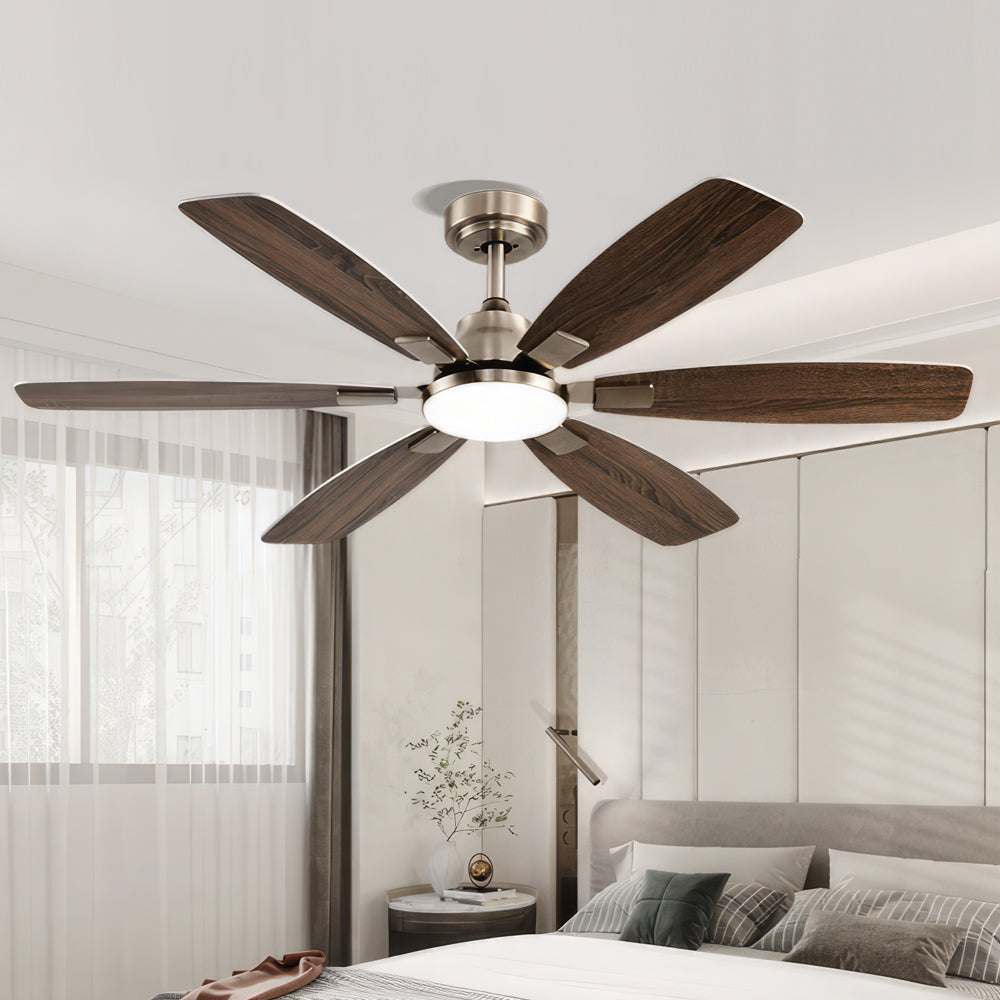 52" Ceiling Fan with Light, Remote, 6-Speed DC Motor, Indoor/Outdoor