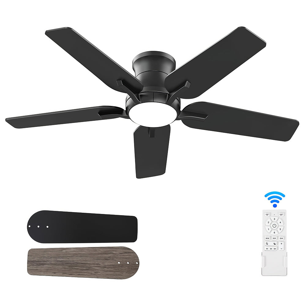 72" Ceiling Fan with Light, 9 Blades, Remote, Reversible, Indoor/Outdoor