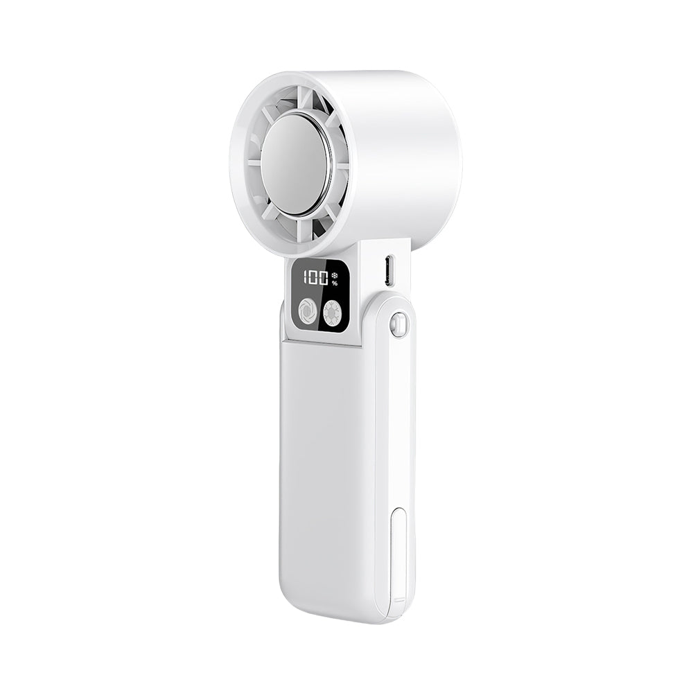 Portable Turbo Handheld Fan with Cooling Pad, 5 Speeds, 12000RPM