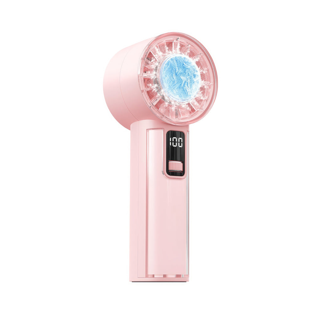 Handheld Fan with Ice Cooler, 100 Speeds, 18H Battery, USB-C Rechargeable