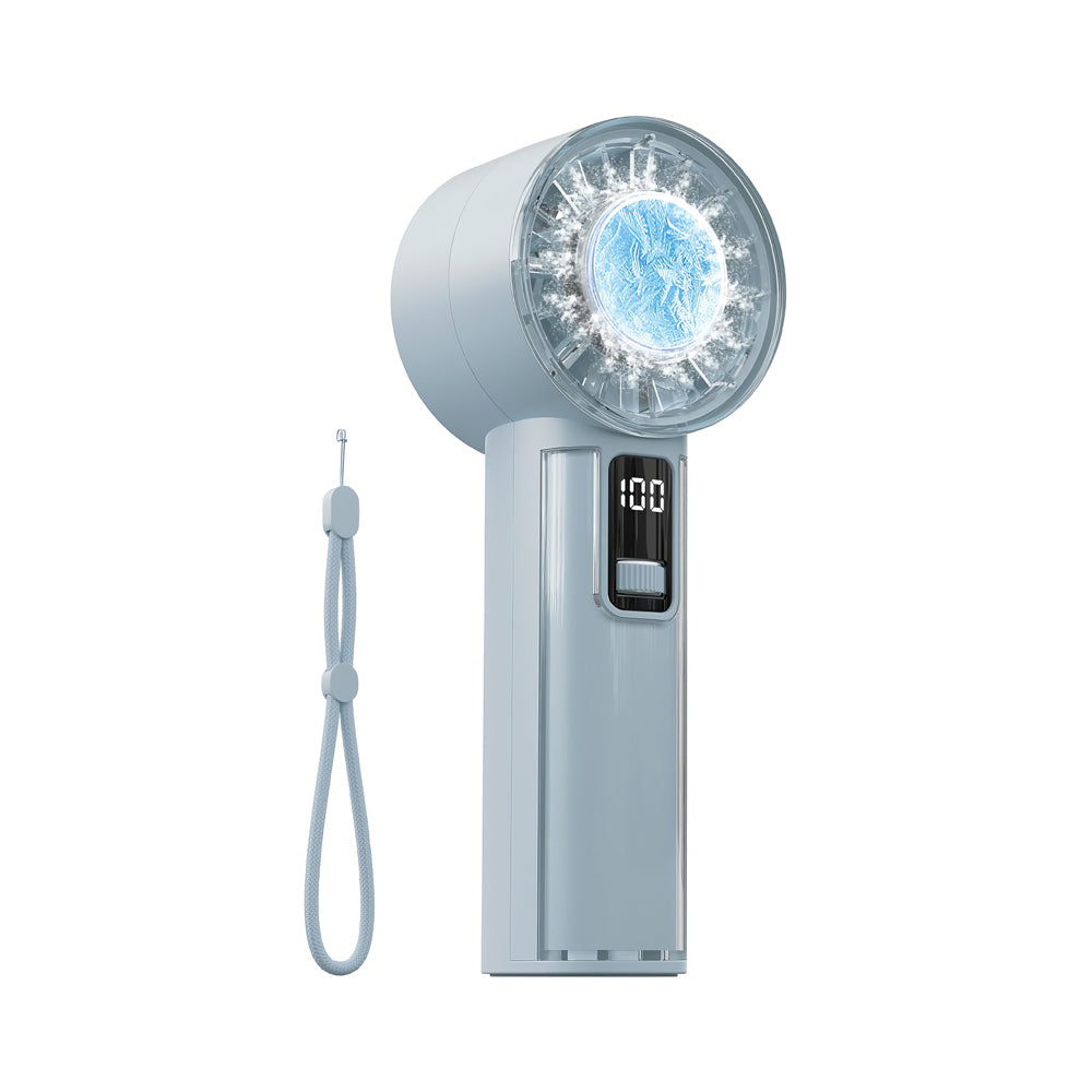 Handheld Fan with Ice Cooler, 100 Speeds, 18H Battery, USB-C Rechargeable