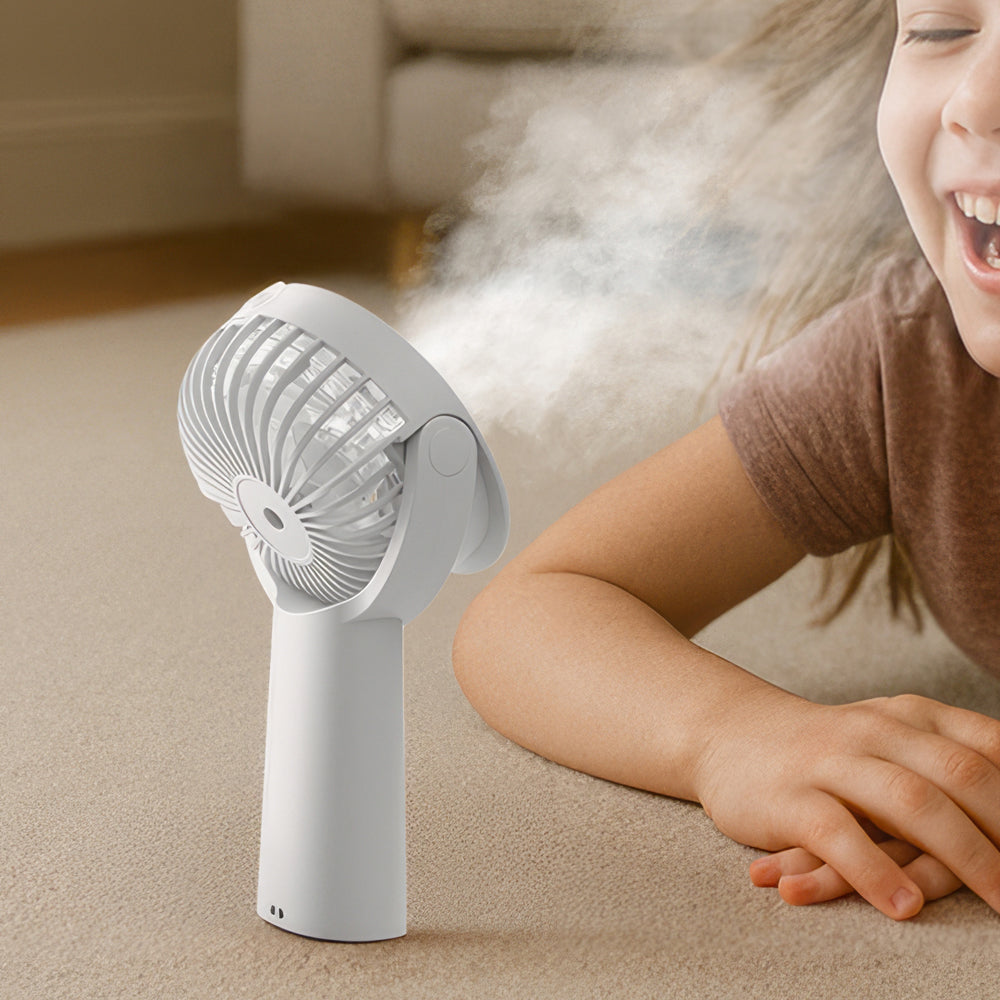 Handheld Misting Fan, 4000mAh Portable Spray Fan, 90° Rotatable